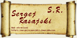 Sergej Rašajski vizit kartica